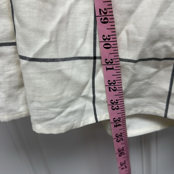 STAUD Cream And Black Windowpane Crosshill Mini Dress - Picture 9 of 14